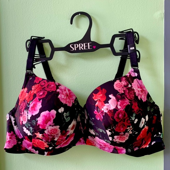 torrid Other - NWT Torrid Plus Size Floral Print Plunge Push Up Back Smoothing 360 Bra 46B